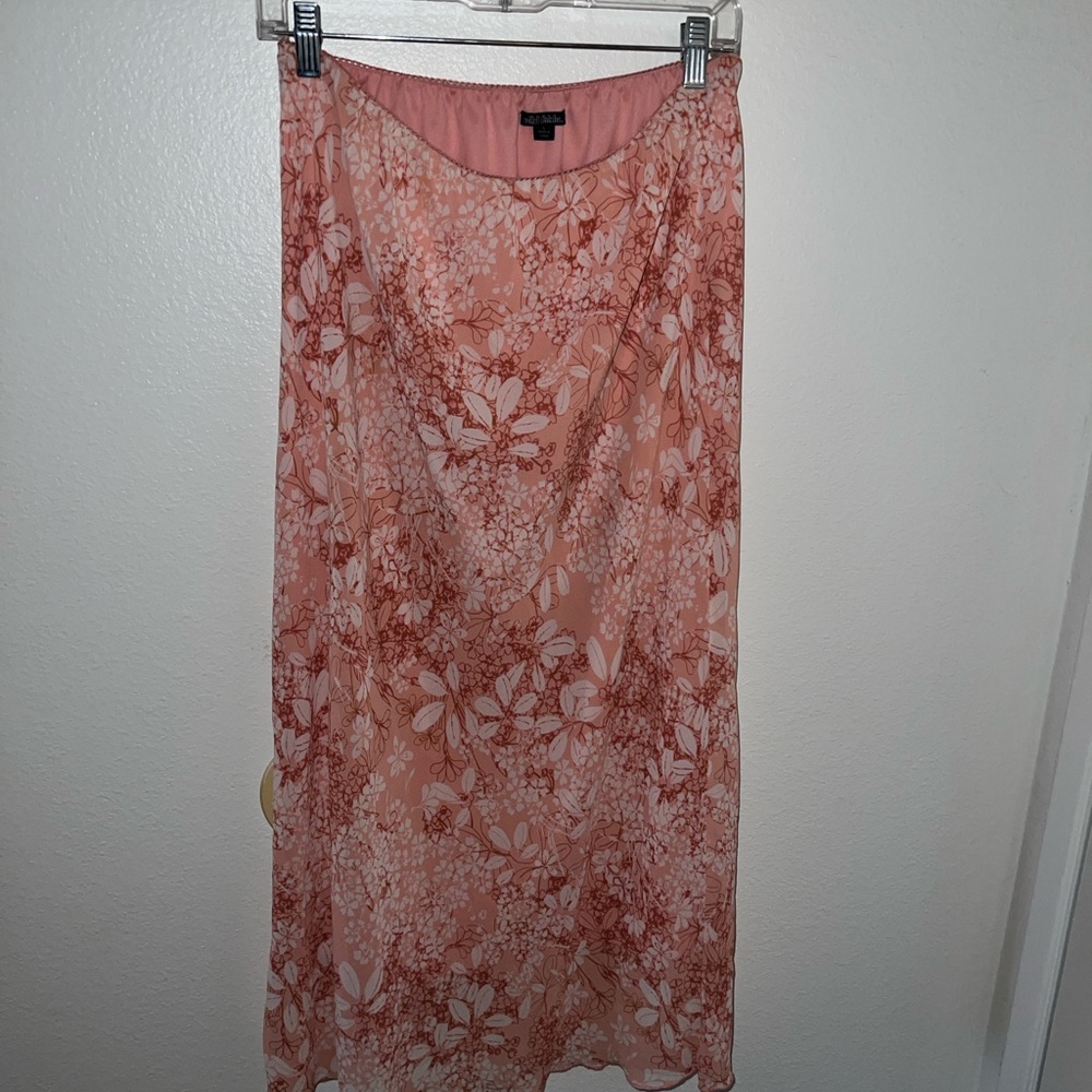 Wild Fable Floral Peach Midi Skirt